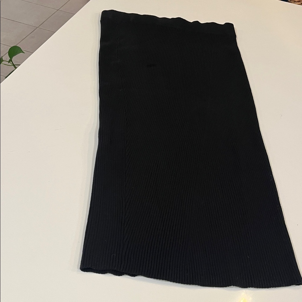 Favorite Daughter Ribbed Knit Cashmere Cotton Mix Midi Skirt NWT